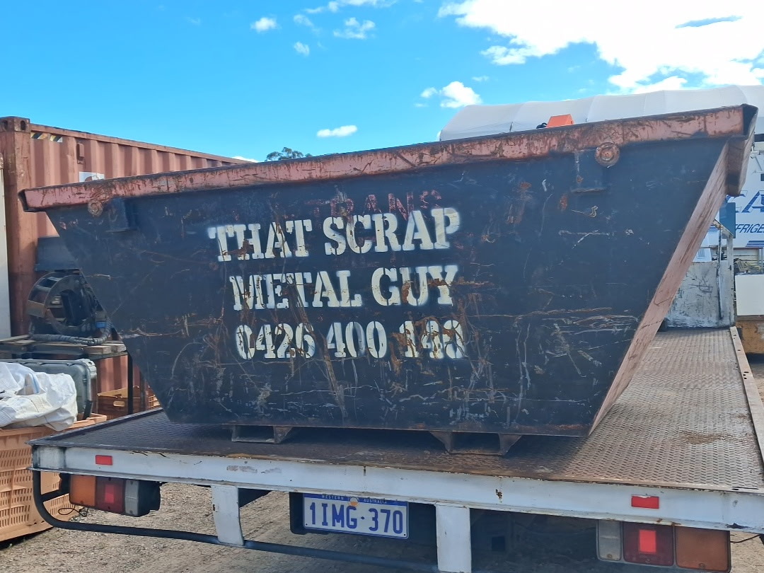 Australian scrap metal yard at golden hour
